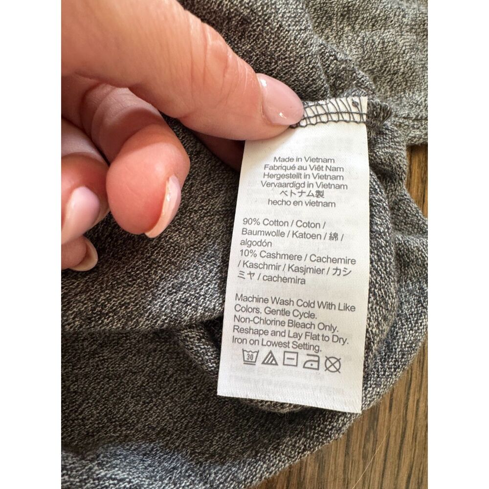 J.Crew Cashmere Crewneck Sweater Gray XXL Classic Minimalist Luxury - Picture 5 of 5